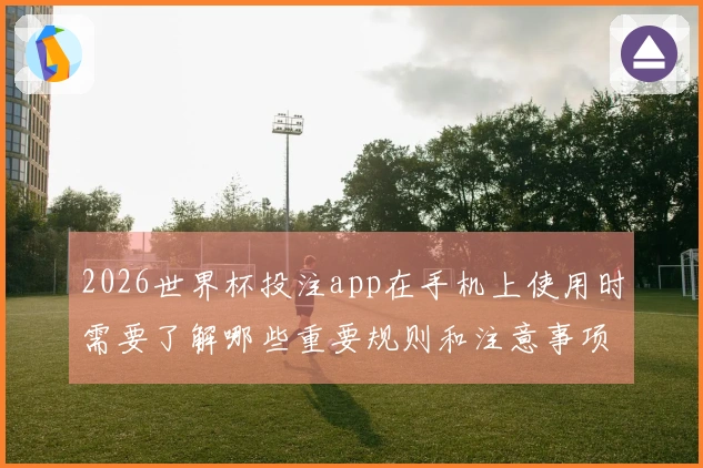 2026世界杯投注app在手机上使用时需要了解哪些重要规则和注意事项